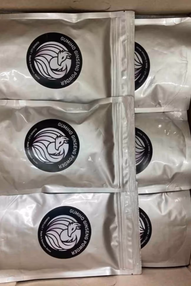 Earnest Gumiho ginseng packed for shipping